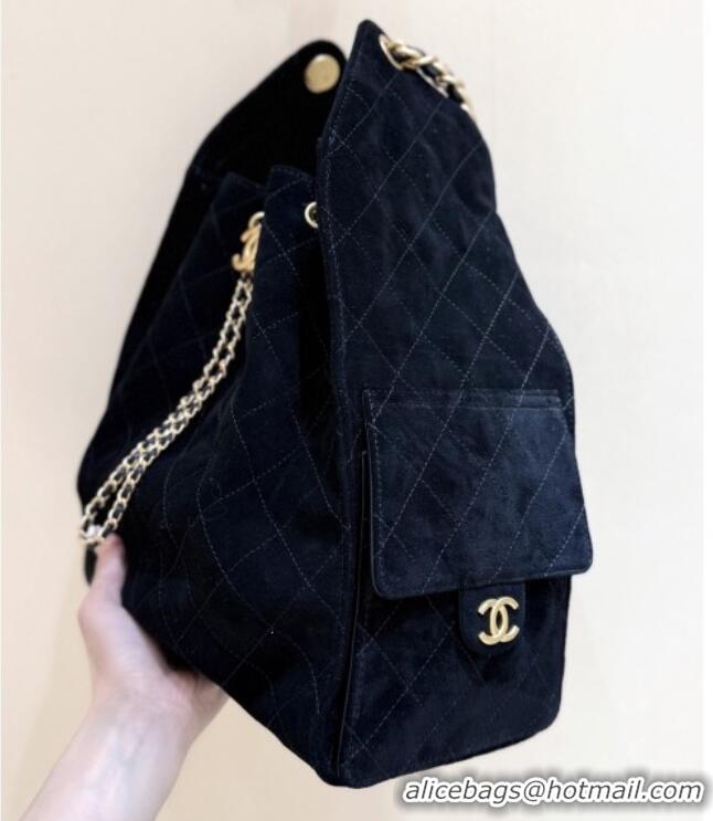 Well Crafted Chanel Suede Calfskin Medium Hobo Bag AS5311 Black 2025 Top Quality