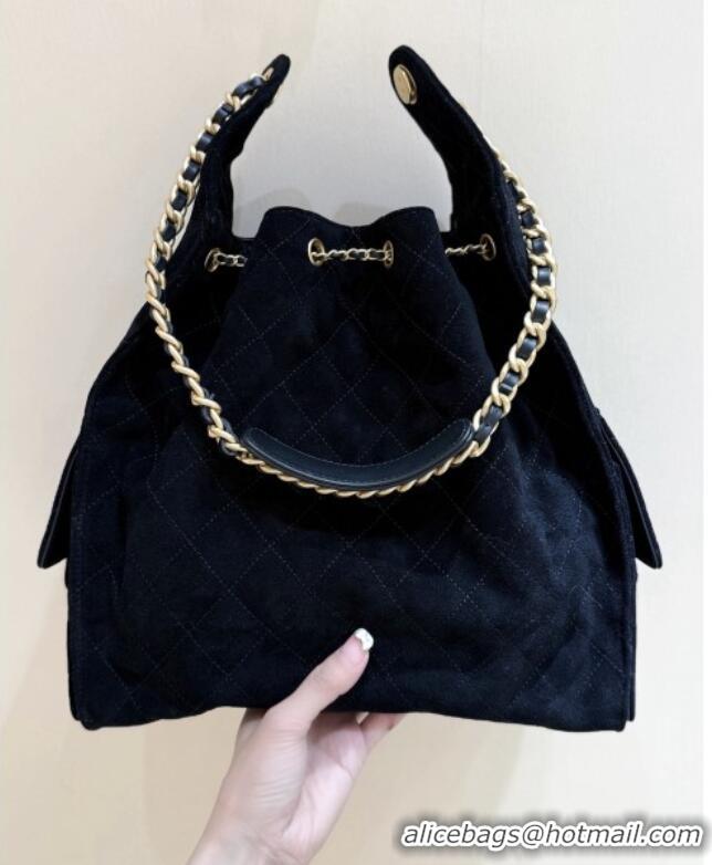 Well Crafted Chanel Suede Calfskin Medium Hobo Bag AS5311 Black 2025 Top Quality
