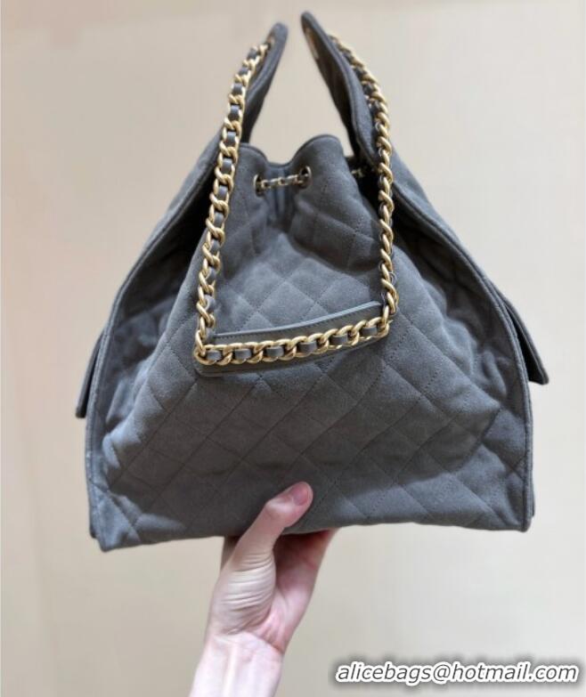 Trendy Design Chanel Suede Calfskin Medium Hobo Bag AS5311 Grey 2025 Top Quality