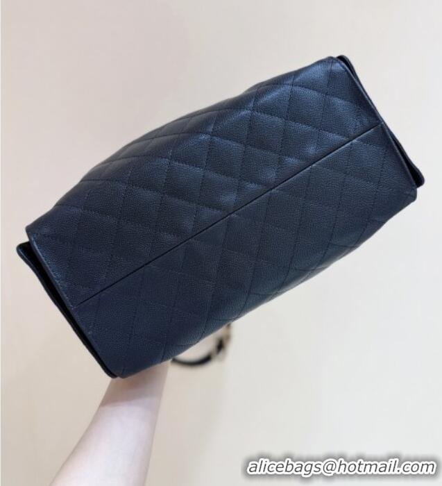Famous Brand Chanel Haas Grained Calfskin Medium Hobo Bag AS5311 Black 2025 Top Quality