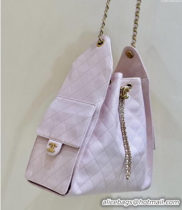 Best Price Chanel Haas Grained Calfskin Medium Hobo Bag AS5311 Pink 2025 Top Quality