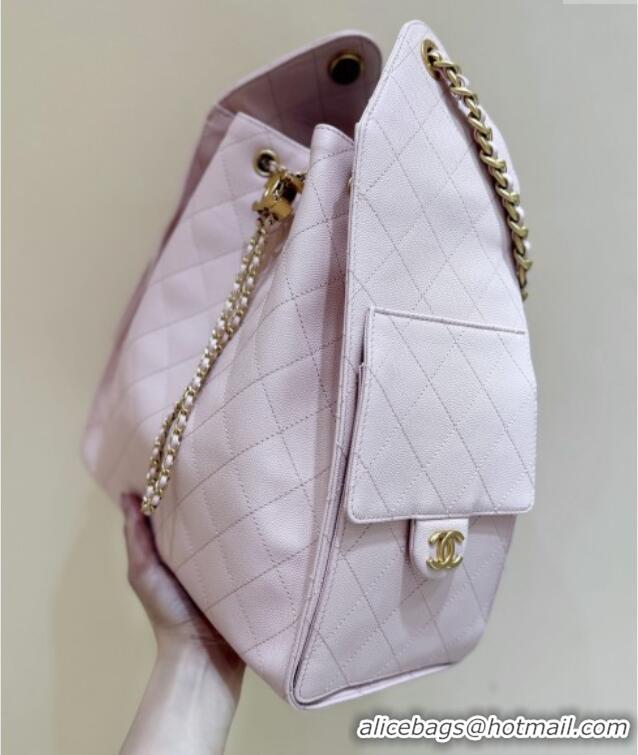 Best Price Chanel Haas Grained Calfskin Medium Hobo Bag AS5311 Pink 2025 Top Quality
