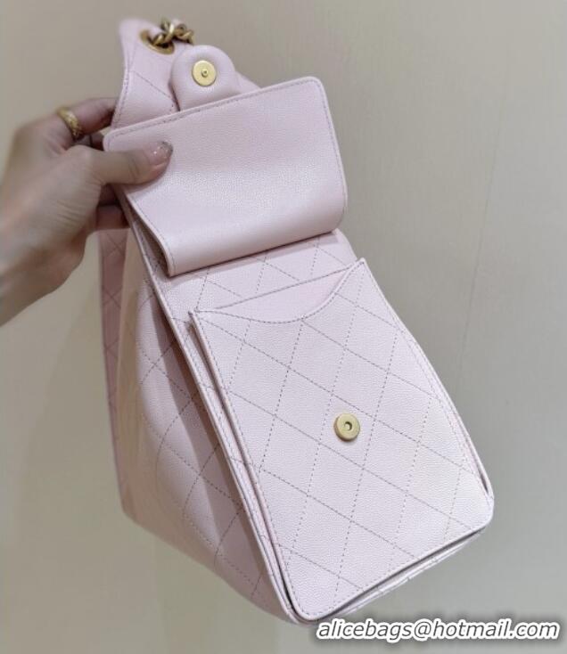 Best Price Chanel Haas Grained Calfskin Medium Hobo Bag AS5311 Pink 2025 Top Quality