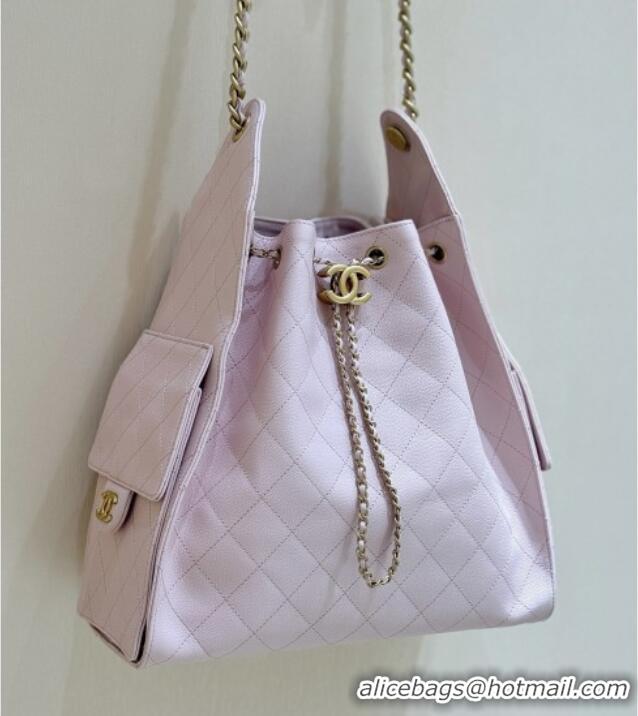 Best Price Chanel Haas Grained Calfskin Medium Hobo Bag AS5311 Pink 2025 Top Quality