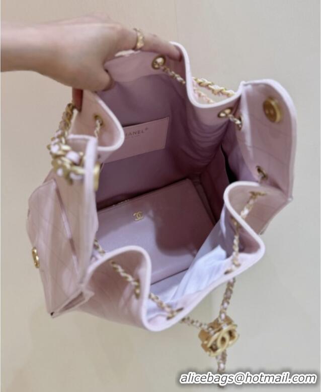 Best Price Chanel Haas Grained Calfskin Medium Hobo Bag AS5311 Pink 2025 Top Quality