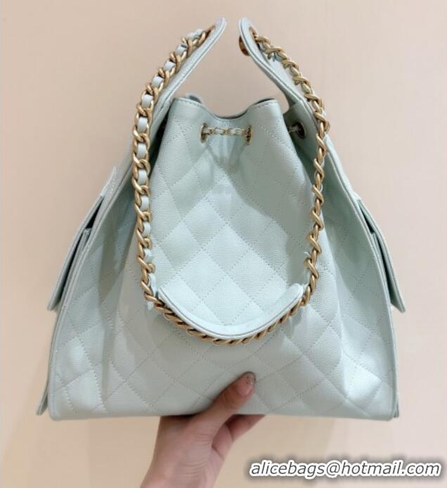 Trendy Design Chanel Haas Grained Calfskin Medium Hobo Bag AS5311 Light Green 2025 Top Quality