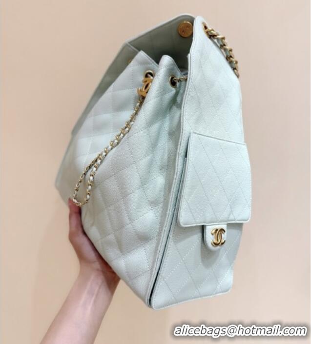 Trendy Design Chanel Haas Grained Calfskin Medium Hobo Bag AS5311 Light Green 2025 Top Quality