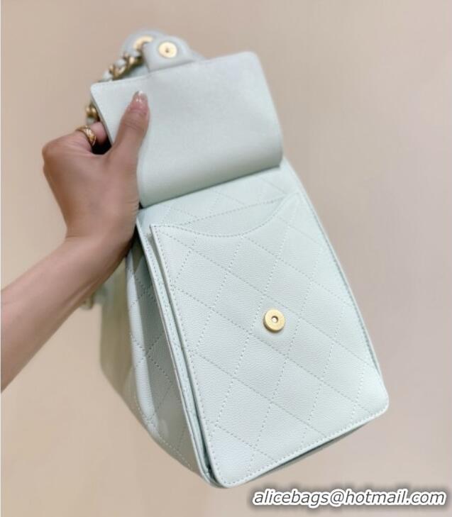 Trendy Design Chanel Haas Grained Calfskin Medium Hobo Bag AS5311 Light Green 2025 Top Quality