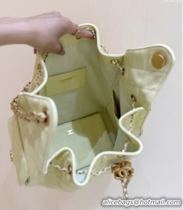 Buy Wholesale Chanel Haas Grained Calfskin Medium Hobo Bag AS5311 Light Yellow 2025 Top Quality