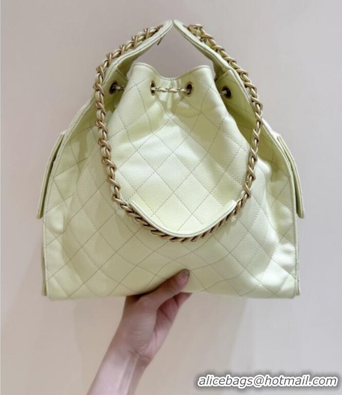 Buy Wholesale Chanel Haas Grained Calfskin Medium Hobo Bag AS5311 Light Yellow 2025 Top Quality