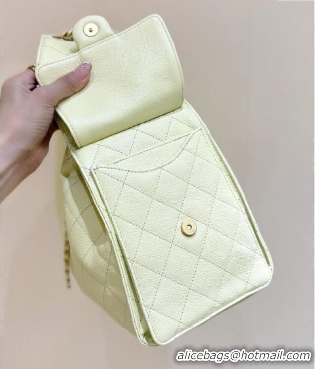 Buy Wholesale Chanel Haas Grained Calfskin Medium Hobo Bag AS5311 Light Yellow 2025 Top Quality