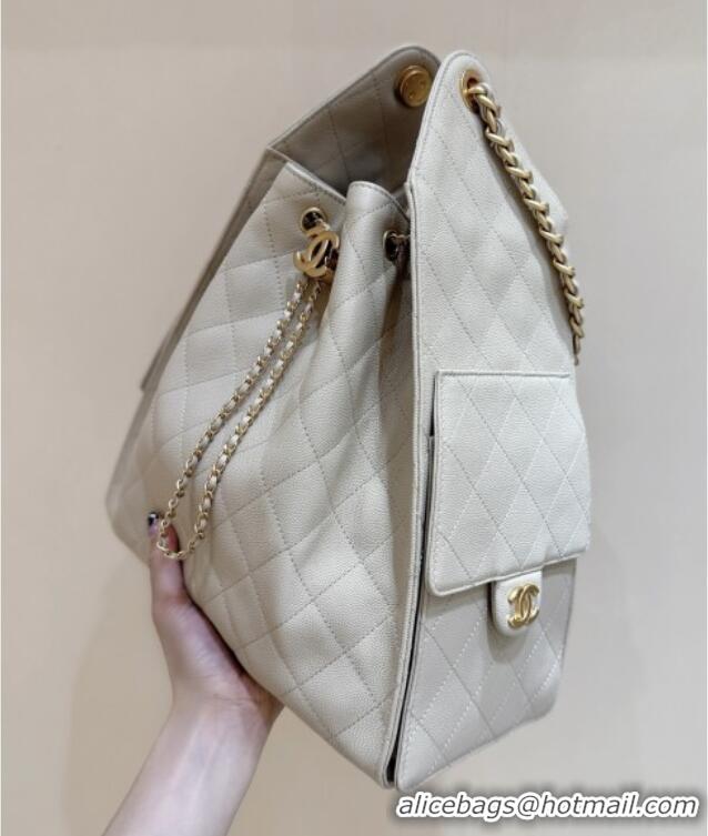 Market Sells Chanel Haas Grained Calfskin Medium Hobo Bag AS5311 Apricot 2025 Top Quality