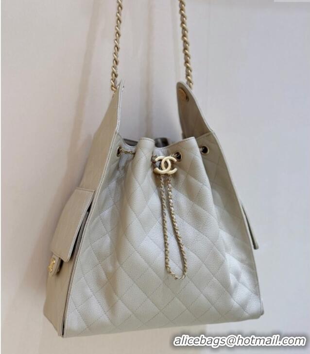 Market Sells Chanel Haas Grained Calfskin Medium Hobo Bag AS5311 Apricot 2025 Top Quality