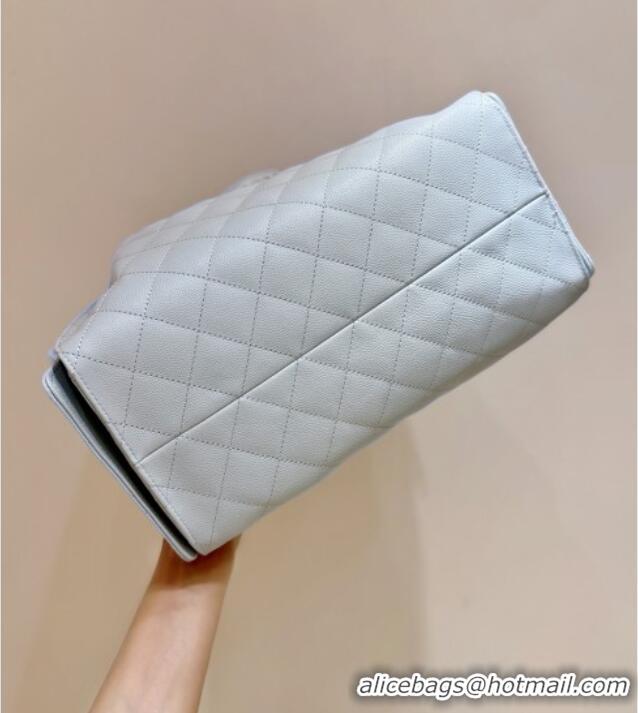 Best Price Chanel Haas Grained Calfskin Medium Hobo Bag AS5311 Light Blue 2025 Top Quality
