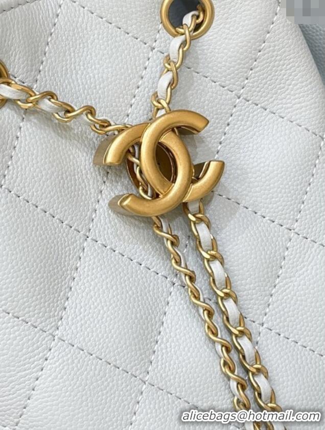 Best Price Chanel Haas Grained Calfskin Medium Hobo Bag AS5311 Light Blue 2025 Top Quality