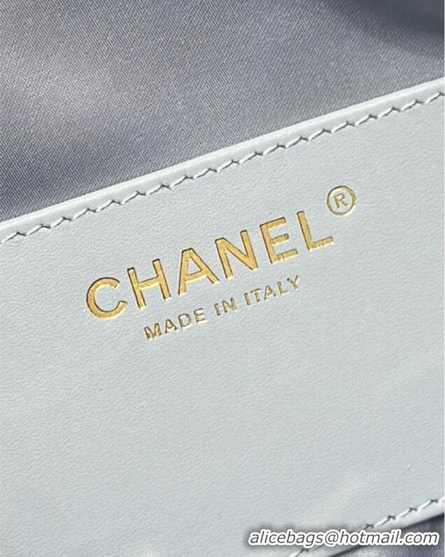 Best Price Chanel Haas Grained Calfskin Medium Hobo Bag AS5311 Light Blue 2025 Top Quality