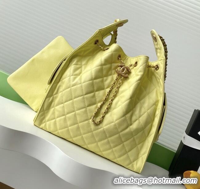 Original Cheap Chanel Grained Calfskin Medium Hobo bag AS5311 Yellow 2025