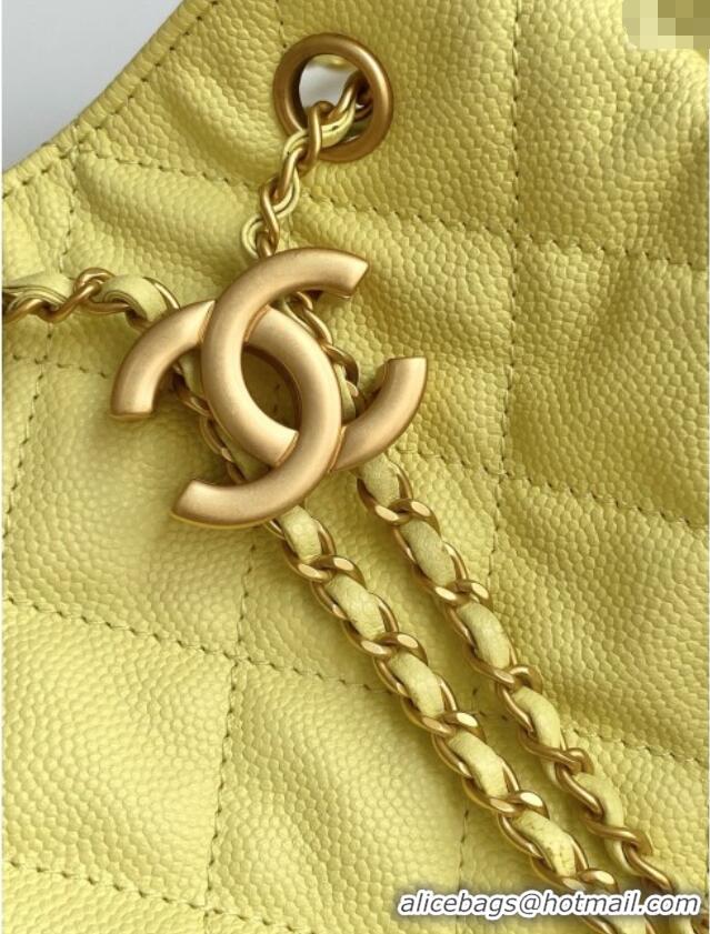 Original Cheap Chanel Grained Calfskin Medium Hobo bag AS5311 Yellow 2025