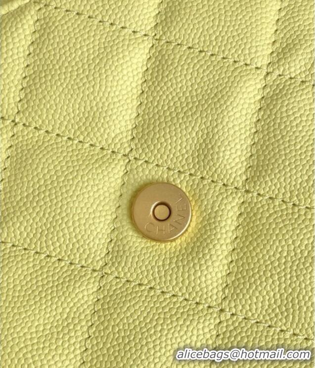 Original Cheap Chanel Grained Calfskin Medium Hobo bag AS5311 Yellow 2025