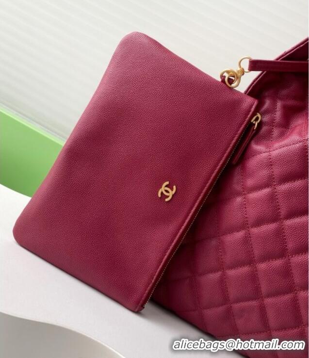 New Product Chanel Grained Calfskin Medium Hobo bag AS5311 Burgundy 2025