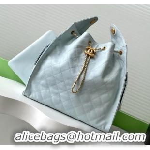 Best Price Chanel Grained Calfskin Medium Hobo bag AS5311 Light Blue 2025