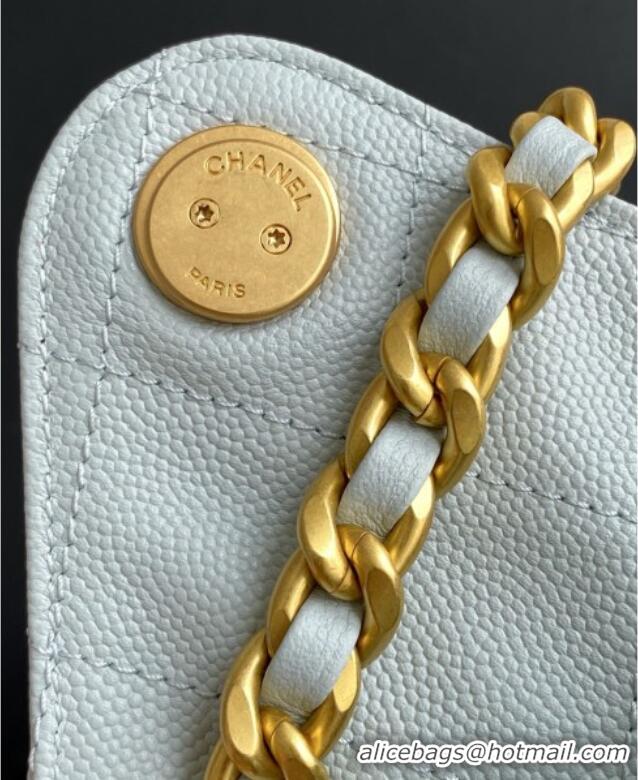 Best Price Chanel Grained Calfskin Medium Hobo bag AS5311 Light Blue 2025