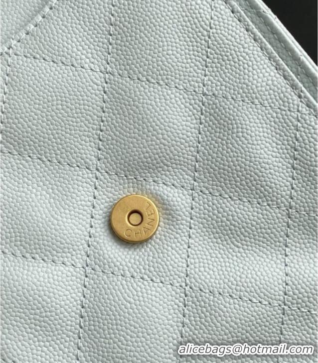 Best Price Chanel Grained Calfskin Medium Hobo bag AS5311 Light Blue 2025