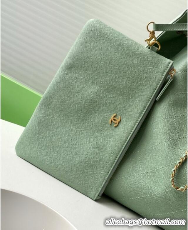Market Sells Chanel Grained Calfskin Medium Hobo Bag AS5311 Light Green 2025