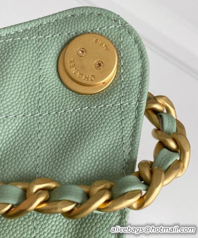 Market Sells Chanel Grained Calfskin Medium Hobo Bag AS5311 Light Green 2025