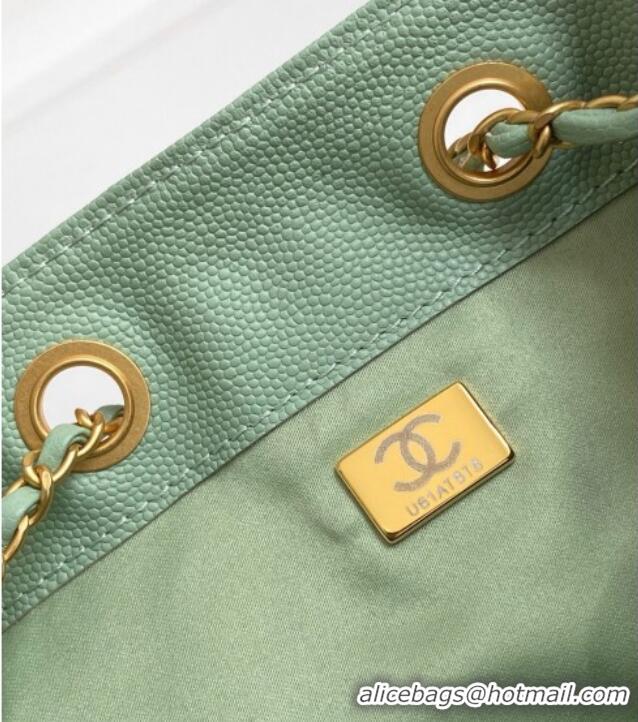 Market Sells Chanel Grained Calfskin Medium Hobo Bag AS5311 Light Green 2025