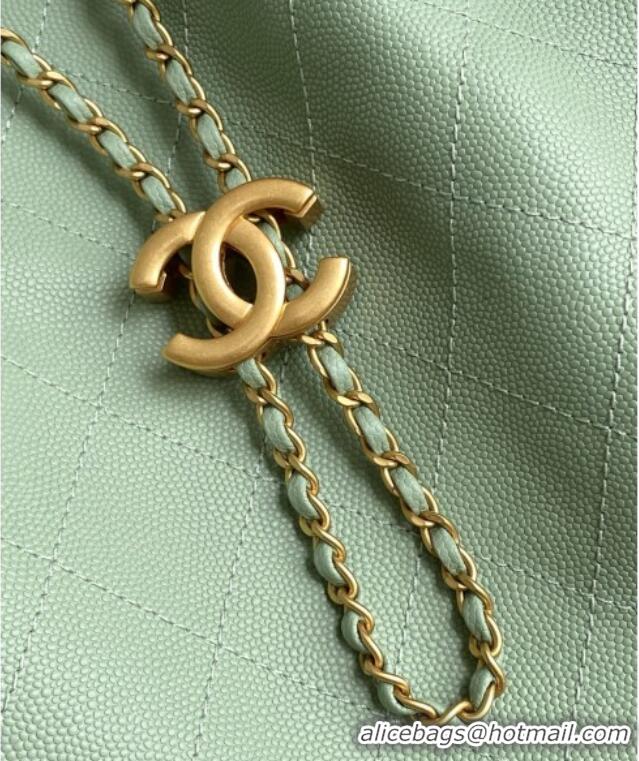 Market Sells Chanel Grained Calfskin Medium Hobo Bag AS5311 Light Green 2025