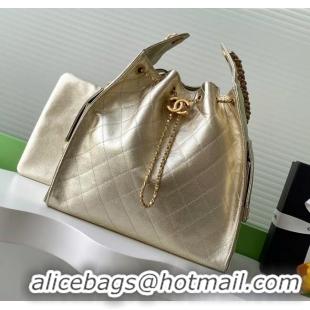 Luxury Cheap Chanel Grained Calfskin Medium Hobo bag AS5311 Gold 2025
