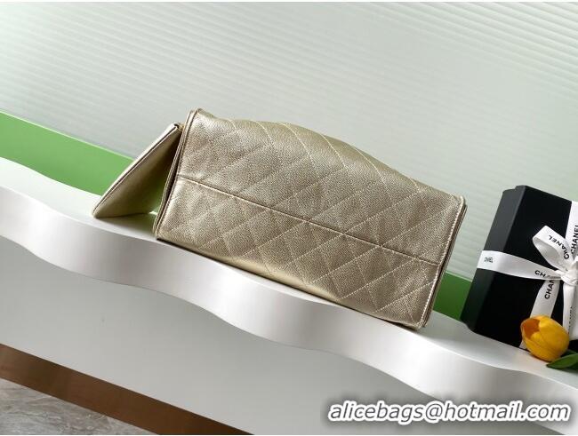 Luxury Cheap Chanel Grained Calfskin Medium Hobo bag AS5311 Gold 2025
