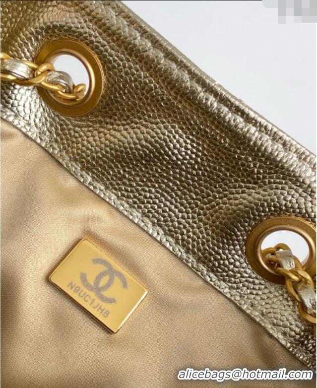 Luxury Cheap Chanel Grained Calfskin Medium Hobo bag AS5311 Gold 2025