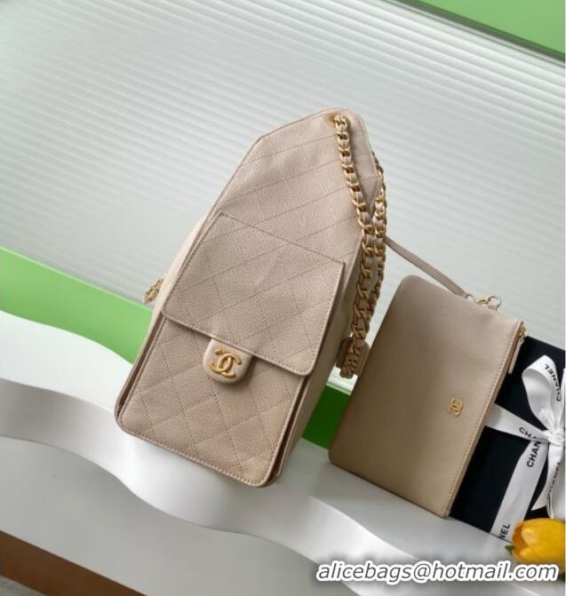 Market Sells Chanel Grained Calfskin Medium Hobo bag AS5311 Apricot 2025