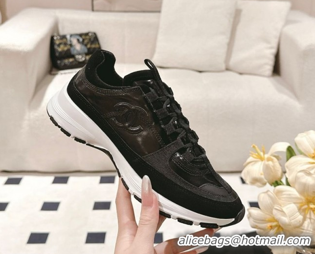 Good Product Chanel Calfskin & Suede Sneakers Black2 2025 G46609