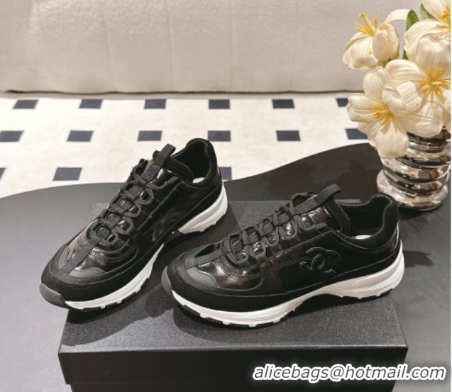 Good Product Chanel Calfskin & Suede Sneakers Black2 2025 G46609