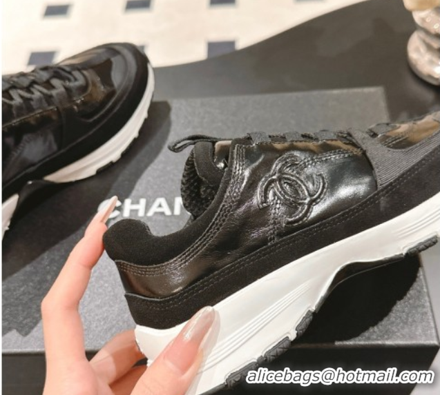 Good Product Chanel Calfskin & Suede Sneakers Black2 2025 G46609