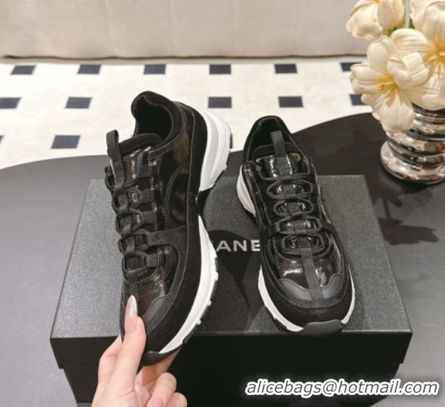 Good Product Chanel Calfskin & Suede Sneakers Black2 2025 G46609