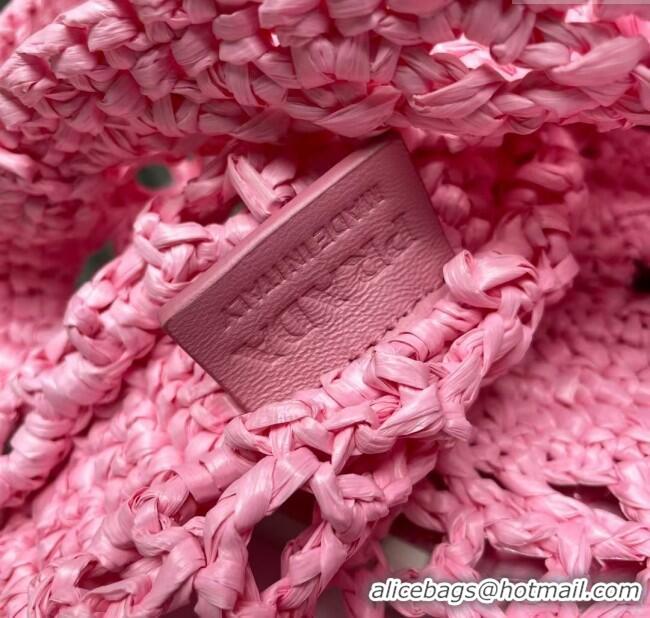 Best Price Prada Raffia Tote Bag 1BG393 Pink 2024