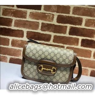 Top Grade Gucci Horsebit 1955 GG Canvas Shoulder Bag 602204 Brown 2024