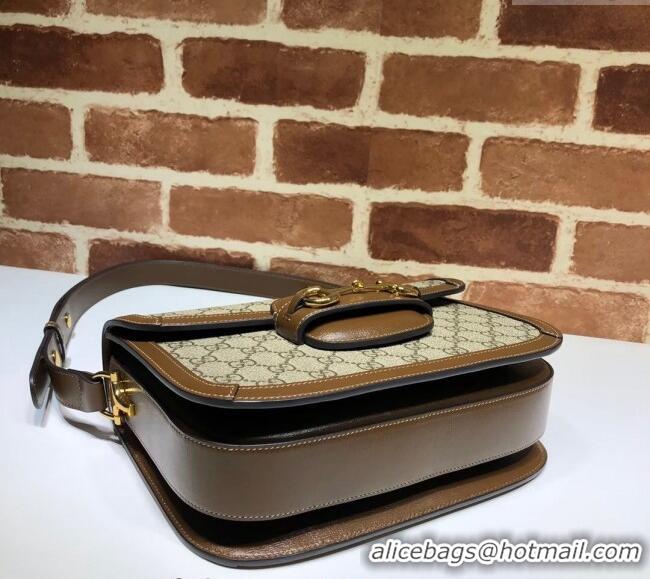 Top Grade Gucci Horsebit 1955 GG Canvas Shoulder Bag 602204 Brown 2024