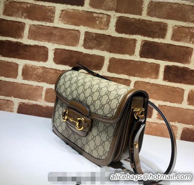 Top Grade Gucci Horsebit 1955 GG Canvas Shoulder Bag 602204 Brown 2024