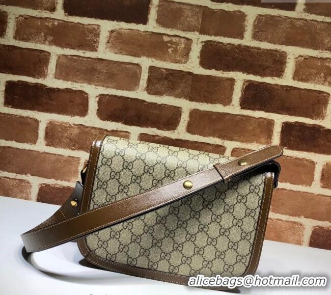 Top Grade Gucci Horsebit 1955 GG Canvas Shoulder Bag 602204 Brown 2024
