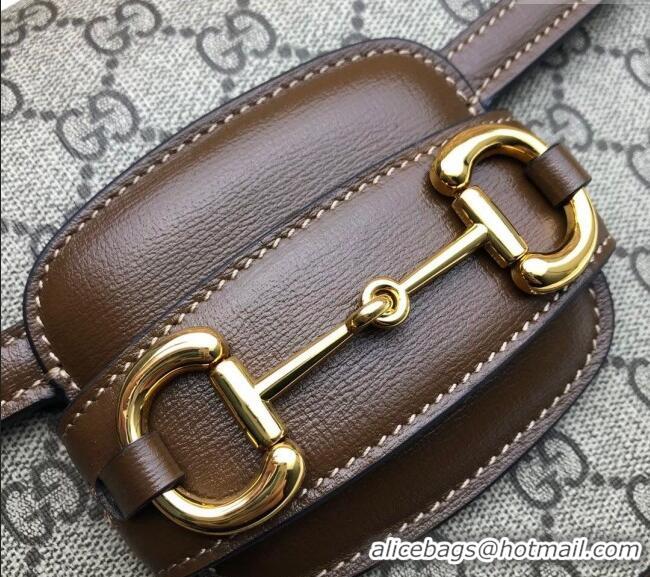 Top Grade Gucci Horsebit 1955 GG Canvas Shoulder Bag 602204 Brown 2024