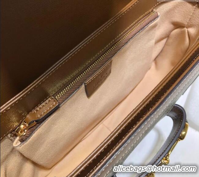 Top Grade Gucci Horsebit 1955 GG Canvas Shoulder Bag 602204 Brown 2024