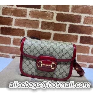 Best Price Gucci Horsebit 1955 GG Canvas Shoulder Bag 602204 Red 2024