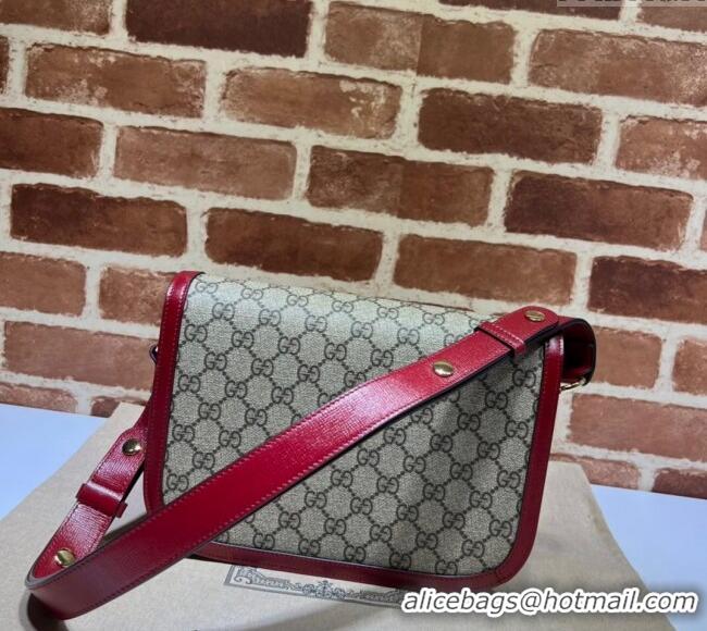 Best Price Gucci Horsebit 1955 GG Canvas Shoulder Bag 602204 Red 2024