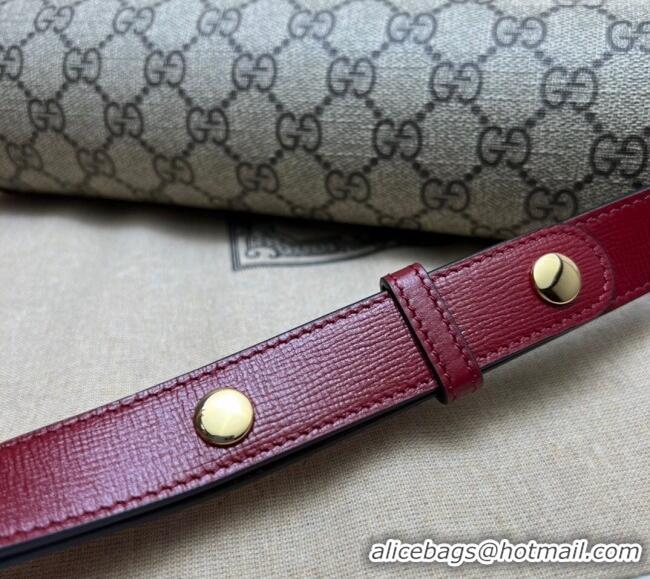 Best Price Gucci Horsebit 1955 GG Canvas Shoulder Bag 602204 Red 2024