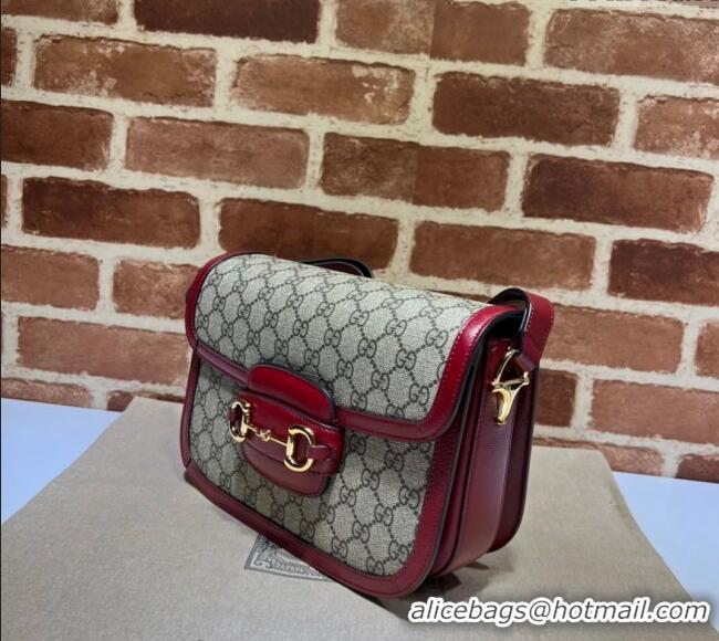 Best Price Gucci Horsebit 1955 GG Canvas Shoulder Bag 602204 Red 2024